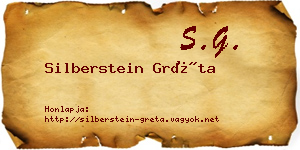 Silberstein Gréta névjegykártya